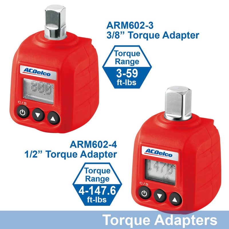  [AUSTRALIA] - ACDelco ARM602-4 1/2” Digital Torque Adapter (14.8-147.6 ft-lbs) with Audible Alert