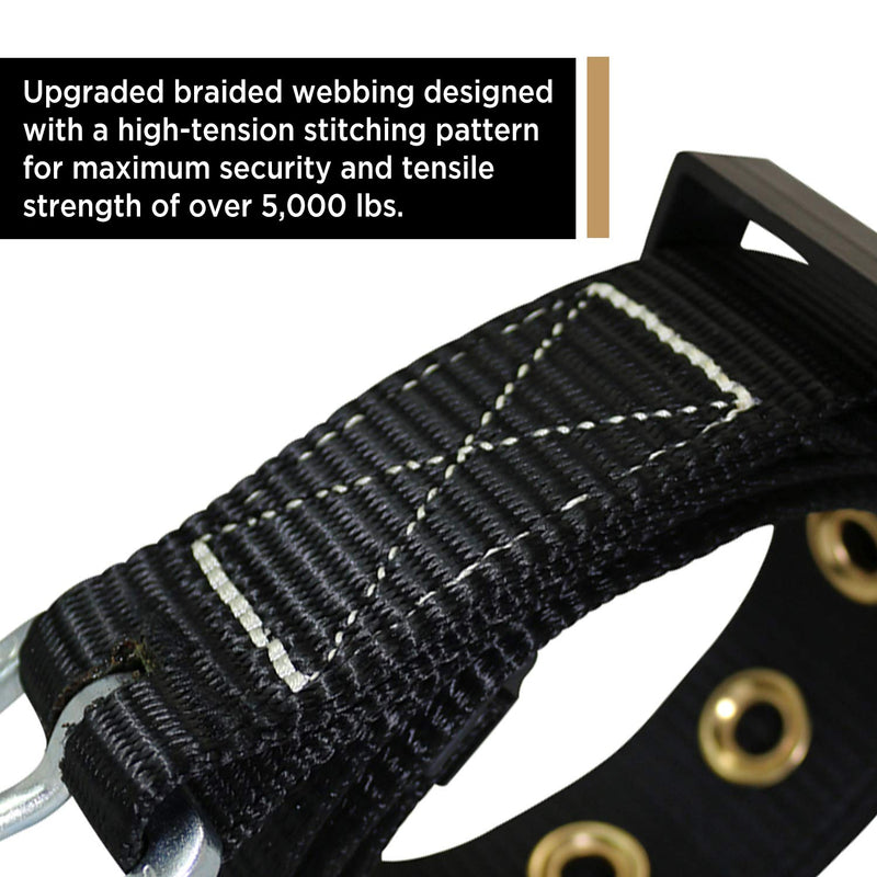  [AUSTRALIA] - AFP Tongue Buckle Body Belt, Heavy-Duty Tool Belt for Pouches, Work Belt, PPE for Safety Harness, Work Positioning, Construction, Fall-Protection, Carpenters (OSHA/ANSI rated) 1.75’’W, Black (Small) Small