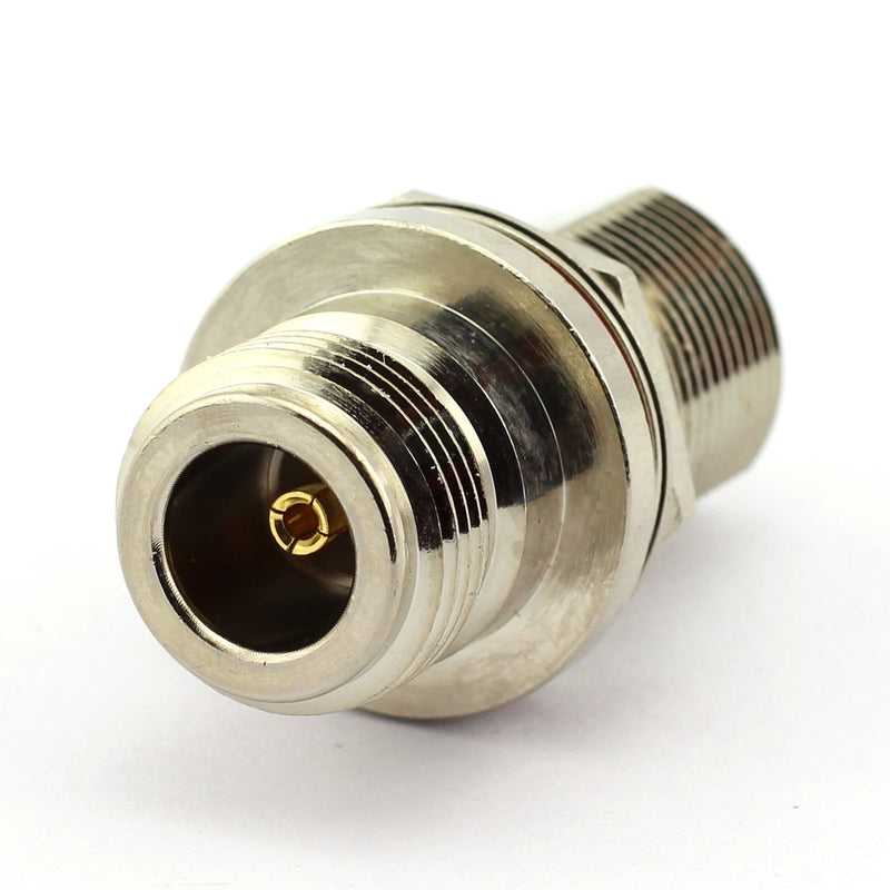  [AUSTRALIA] - DGZZI 2-Pack RF Coaxial Adapter with Threaded Gasket N Coax Jack Connector N Female to N Female