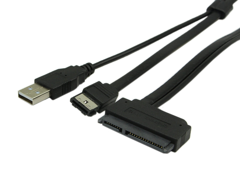 SinLoon 2.5'' Hard Disk Drive SATA 22Pin to eSATA Data USB Powered Cable Adapter for Optimized for SSD, Support UASP SATA IIIEC-SSHD(Black) - LeoForward Australia