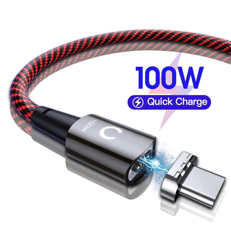  [AUSTRALIA] - Magnetic USB C Cable 100W(20V/5A MAX), USB-C to USB-C Cable, Data Transfer USB Charger Cable Compatible for MacBook Pro 2018-2020,iPad Pro 2020,Galaxy S20,and More USB C Devices(3.3Ft+6.6Ft) 3.3Ft+6.6Ft