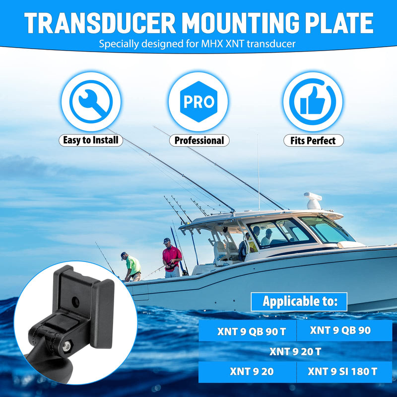  [AUSTRALIA] - XNT Transducer Bracket, Transducer Mounting Plate for MHX XNT Model Transducers, Transom Mounting Hardware Kit for MHX XNT Transducer Mount