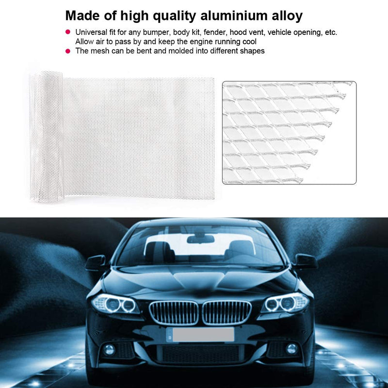  [AUSTRALIA] - Qii lu 1 Aluminum Alloy 36mm Car Grille ，Universal Car Mesh Sheet Grid Body Bumper Rhombic Grill（Black）