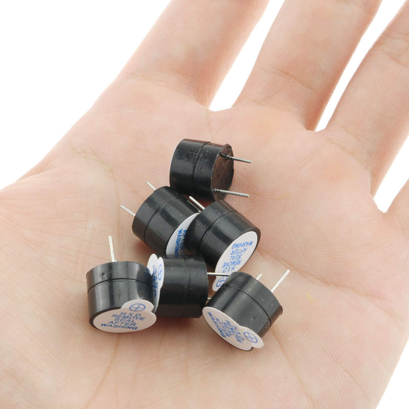  [AUSTRALIA] - E-outstanding 6 Pcs 5V Electromagnetic Active Alarm Buzzer Beeper Tracker Terminals Electronic Continuous Super Loud for Electronic Components