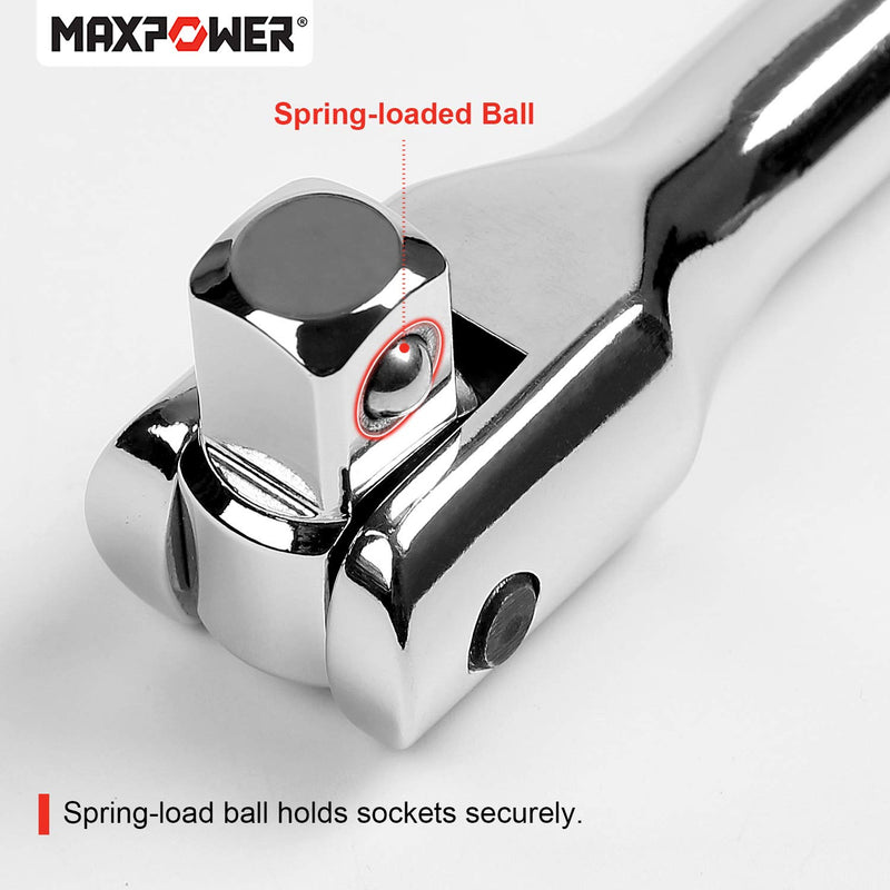  [AUSTRALIA] - MAXPOWER 1/2-Inch Drive 15-Inch Breaker Bar Flex Handle 15 inch