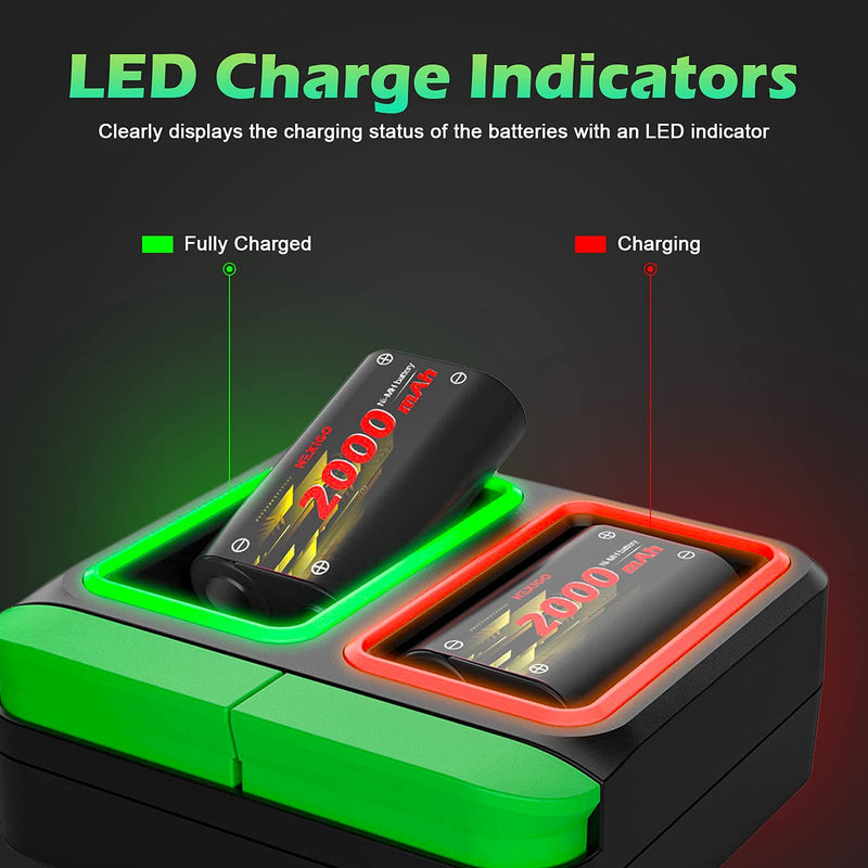  [AUSTRALIA] - NexiGo 2021 Upgraded Controller Battery Pack for Xbox/Xbox Series X|S, 2 x 2000mAh Rechargeable Battery Pack, Fast Battery Charger Station, Patented Design