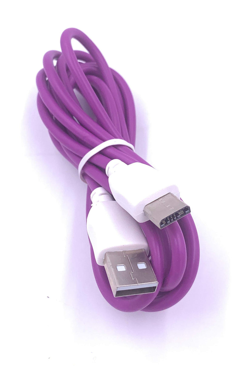 Xcivi USB Charger Cable Cord for Fuhu Tablets Nabi DreamTab, nabi 2S, nabi Jr, Jr. S, XD, Elev-8, 6 FT/2m (Purple) - LeoForward Australia
