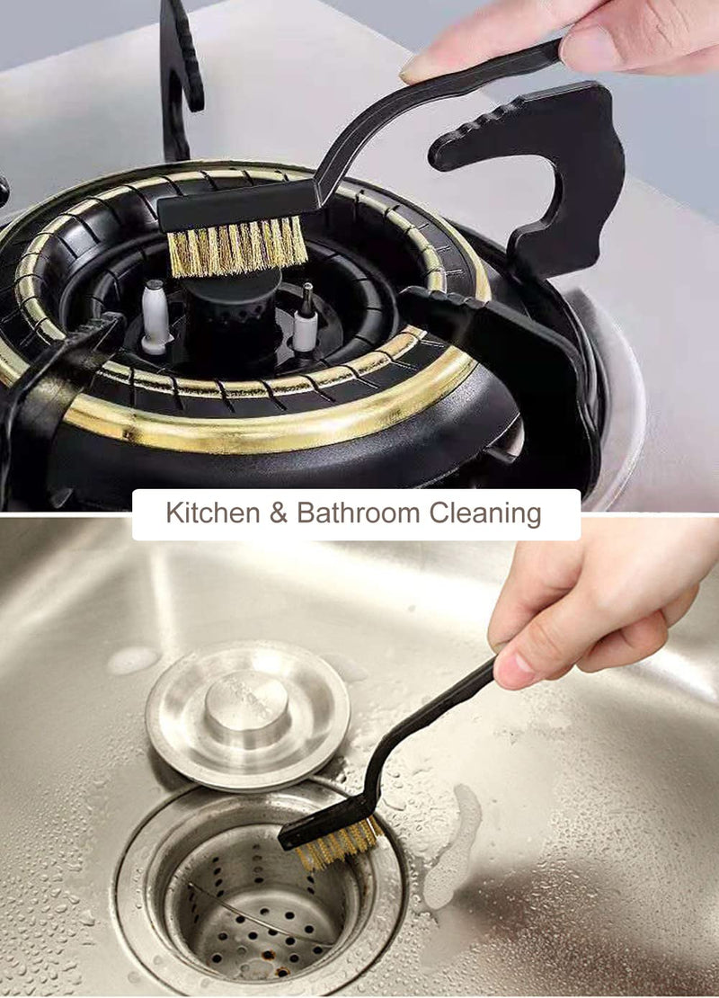  [AUSTRALIA] - SUJAYU Brass Brush, Brass Wire Brush Rust Remover, Small Wire Brush Brass Brushes for Cleaning, Paint Stripper for Metal Wood Rustoleum Fabric Spray Paint (Brass, 12.00) 12.0
