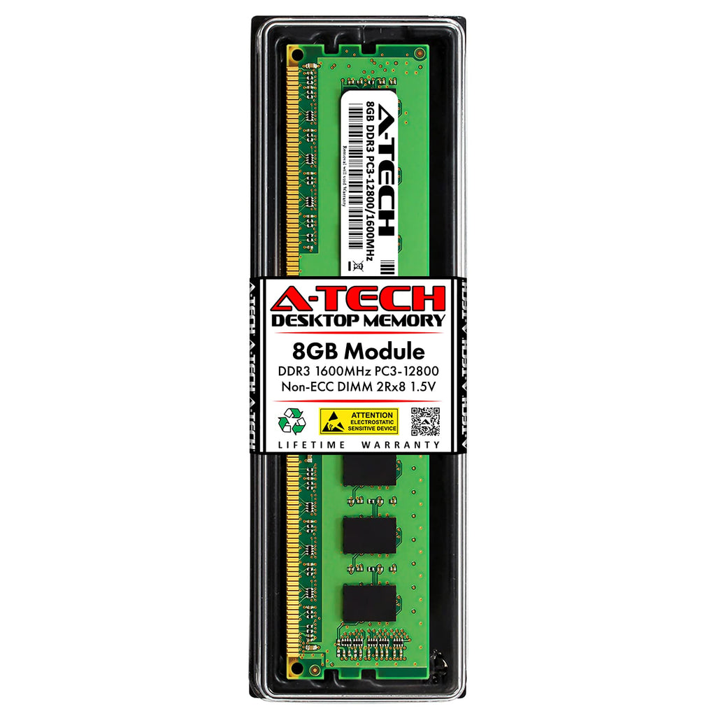  [AUSTRALIA] - A-Tech 8GB DDR3 1600 MHz UDIMM PC3-12800 CL11 DIMM 2Rx8 1.5V Desktop RAM Memory Module