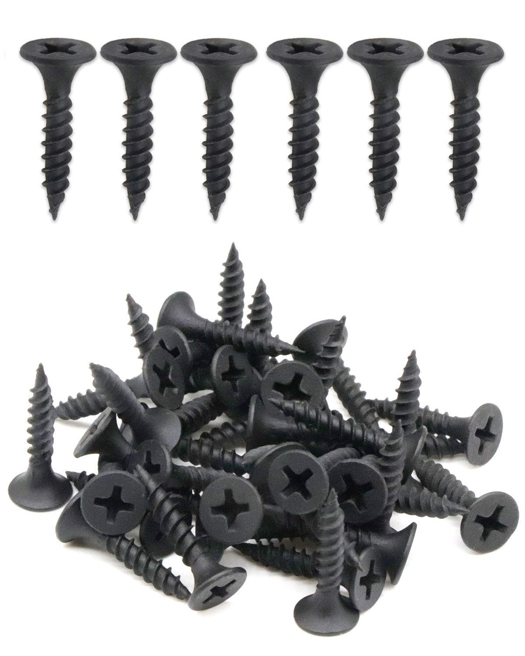  [AUSTRALIA] - IMScrews 200pcs #6 x 3/4" Flat Head Phillips Drywall Screws Fine Thread Sharp Point Wood Screw, Carbon Steel 1022A, Black Phosphate 200PCS #6 x 3/4"