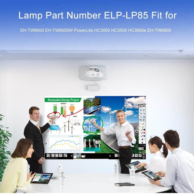  [AUSTRALIA] - SW-LAMP V13H010L85 Replacement Lamp Bulb with Housing Fit for EH-TW6600/EH-TW6600/W,EH-TW6600W,EH-TW6700,EH-TW6800,PowerLite HC3000,HC3100,HC3500,HC3600e,HC3700,HC3900