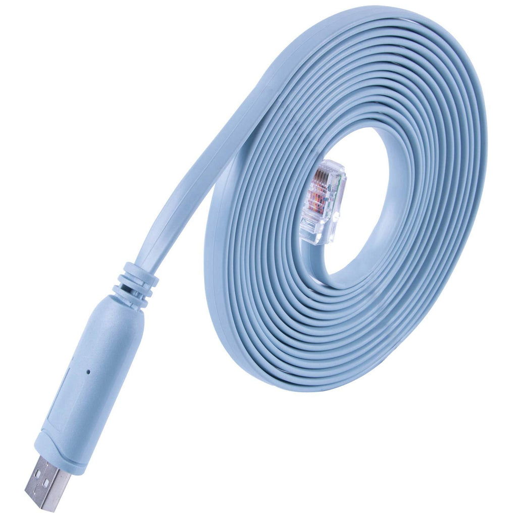  [AUSTRALIA] - Network Equipment Console Cable for Cisco Routers, Switches and Firewall Equipment,USB Type A to RJ45 RS232 Console Cable (12FT, USB A) 12FT USB Type-A