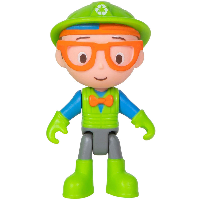 Blippi Recycling Truck - Includes Character Toy Figure, Working Lever, 2 Trash Cubes, 2 Recycling Bins - Sing Along with Popular Catchphrases - Educational Toys for Kids - Amazon Exclusive - LeoForward Australia