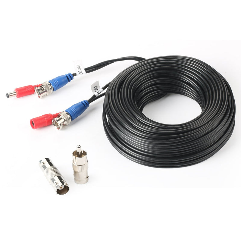  [AUSTRALIA] - SHD 50Feet BNC Vedio Power Cable Pre-Made Al-in-One Camera Video BNC Cable Wire Cord for Surveillance CCTV Security System with Connectors(BNC Female and BNC to RCA)