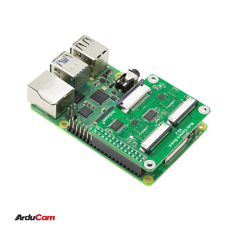  [AUSTRALIA] - Arducam Multi Camera Adapter Module V2.2 for Raspberry Pi 4 B, 3B+, Pi 3, Pi 2, Model A/B/B+, Work with 5MP or 8MP Cameras