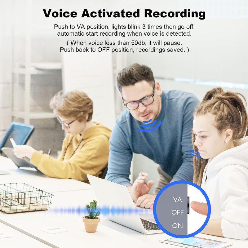  [AUSTRALIA] - 64GB Voice Recorder - LPONGPOCUI Digital Recorder 800 Hours Recording Capacity & 40 Hours Battery Time Audio Recording Device, Voice Activated Recorder MP3 for Interviews, Work, Meetings, Lectures
