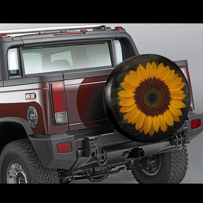  [AUSTRALIA] - INYANIDI Spare Tire Cover Sunflower Universal Sunscreen dust-Proof Corrosion Protection Wheel Covers for Jeep RV SUV (14, 15, 16, 17 inch) Sunflower 2 17 inch for Wheel Diameter 31" - 33"