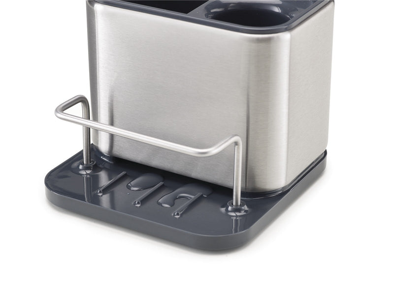  [AUSTRALIA] - Joseph Joseph Surface Sink Caddy Stainless Steel Sponge Holder Organizer Tidy Drains Water for Kitchen, Small, Silver Sink Caddy - Small