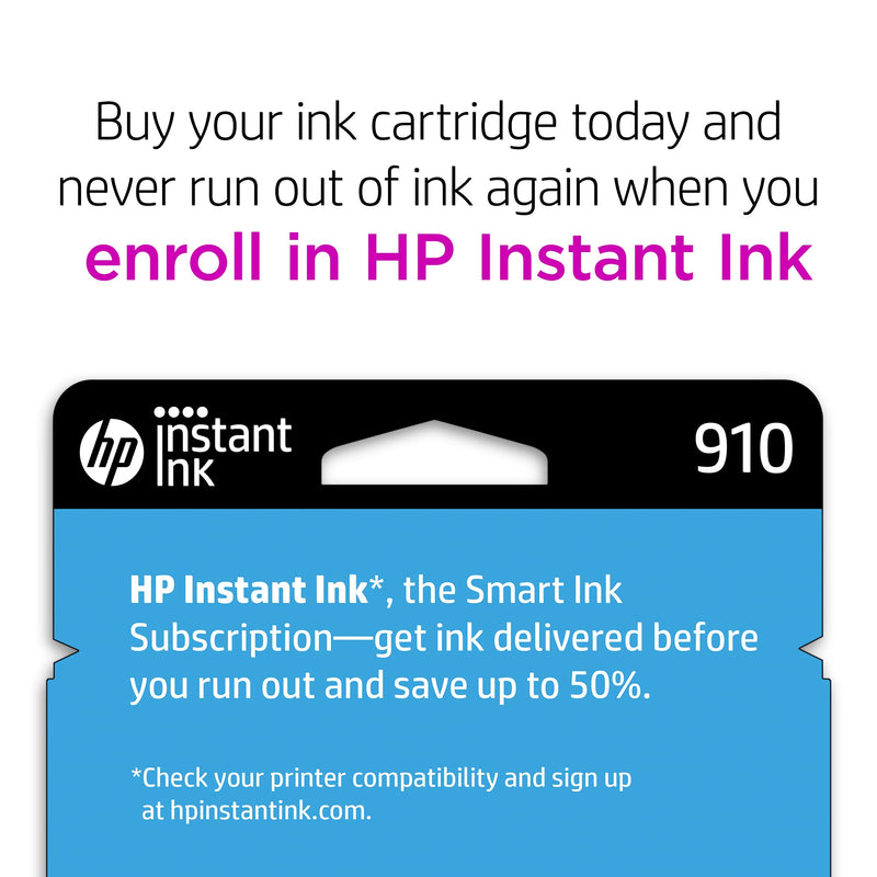 Original HP 910 Black Ink Cartridge | Works with HP OfficeJet 8010, 8020 Series, HP OfficeJet Pro 8020, 8030 Series | Eligible for Instant Ink | 3YL61AN - LeoForward Australia