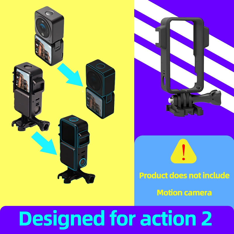  [AUSTRALIA] - Mount Bracket for DJI Action 2 Accessories Frame- Protective Case Cage