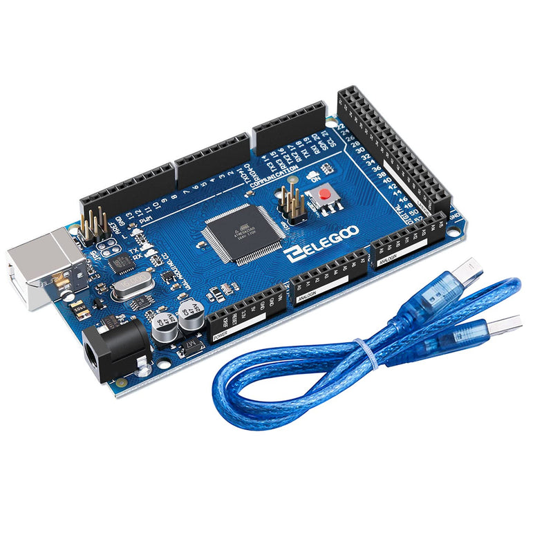  [AUSTRALIA] - ELEGOO MEGA R3 Board ATmega 2560 + USB Cable Compatible with Arduino IDE Projects RoHS Compliant Blue