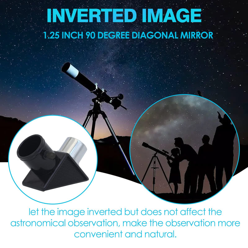  [AUSTRALIA] - 1.25" Erecting Prism for Telescope - 90-Degree Optical Prism with Clear Image - Enhance Your Viewing Experience