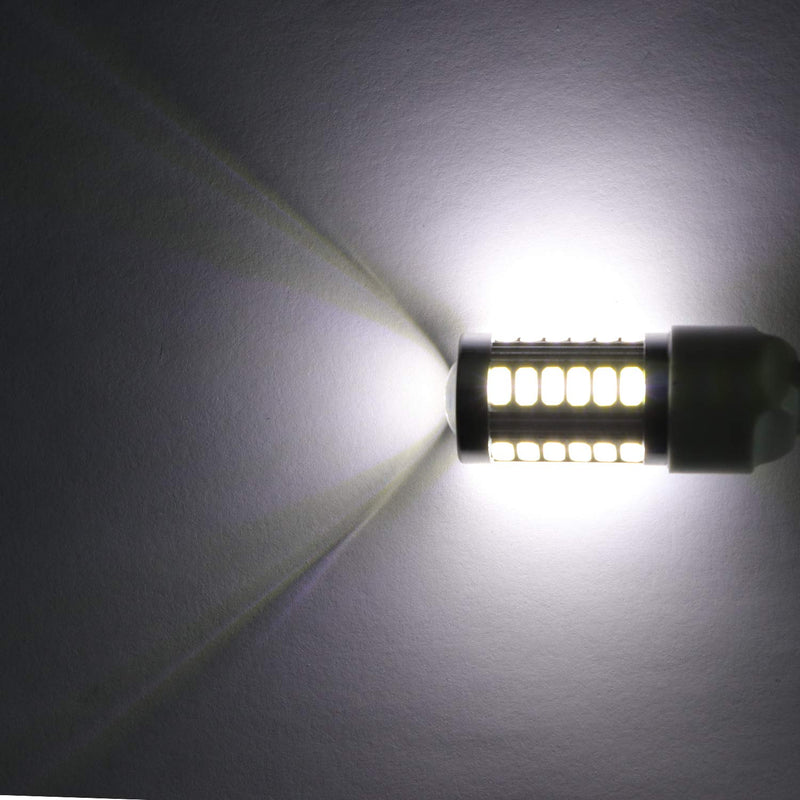 Dantoo 2pcs Extremely Bright 1156 P21W BA15S LED Reverse Light Bulbs 33 SMD 6000K Xenon White Back Up Reverse LED Light Lamp 1156 P21W - 33 SMD - LeoForward Australia