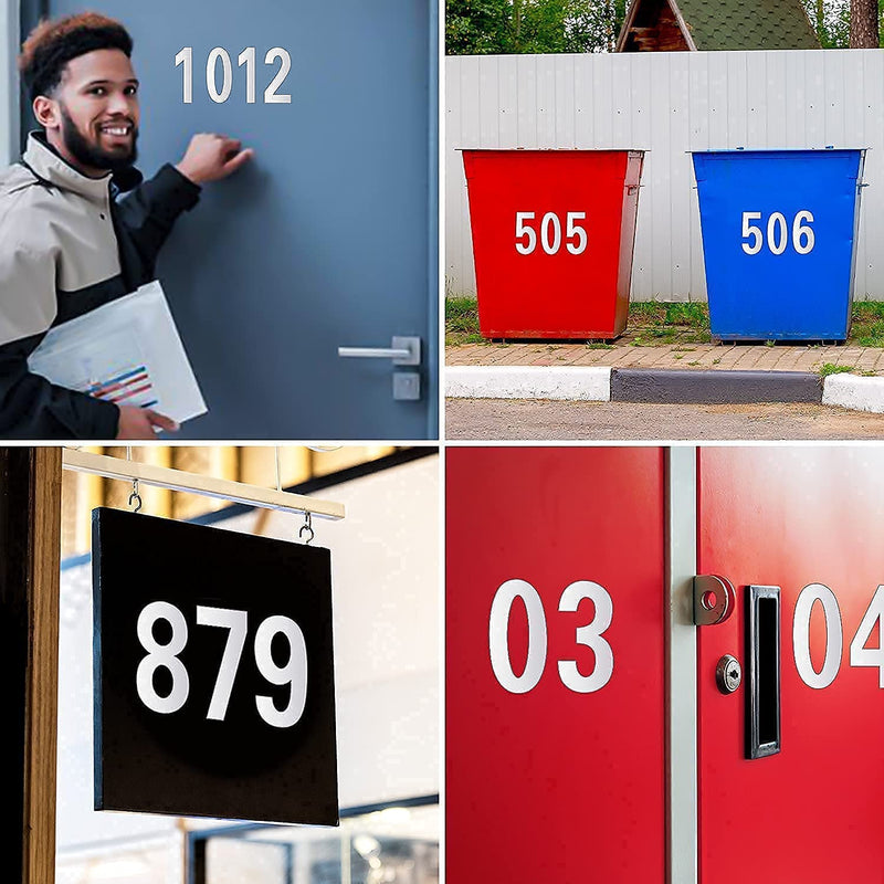  [AUSTRALIA] - Reflective Mailbox Numbers for Outside - 30 Pcs Waterproof Mailbox Numbers Stickers, Large 3 Inch Self Adhesive 0-9 Vinyl Number for Mailbox, Door, Garbage Bins, Address Number (White)