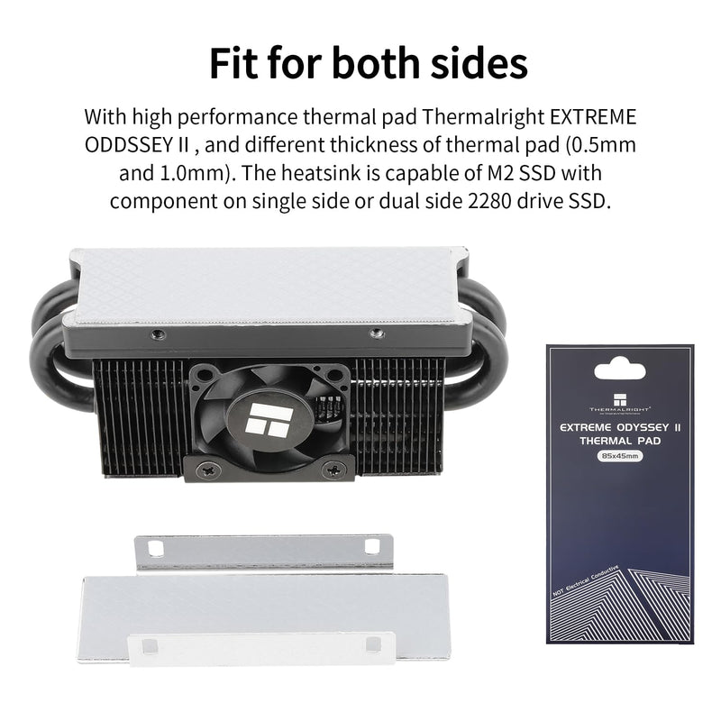  [AUSTRALIA] - Thermalright HR10 2280 PRO Black SSD Cooler, Double Sided Heatsink, Carries 14.8W/m.k Silicone Pad, Includes 4 heatpipes, Reflow Process, 2280 SSD Heatsink Cooler for Desktop