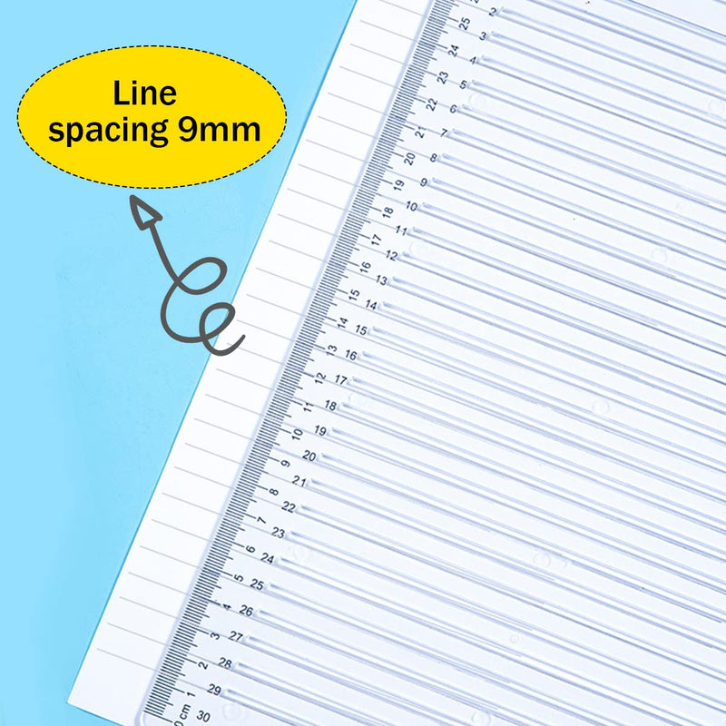  [AUSTRALIA] - Straight Line Drawing Template Stencil Calligraphy Stencil Measuring Ruler Template Spacing Line Lettering Guide for Journaling Envelope Scrapbooking Invitations