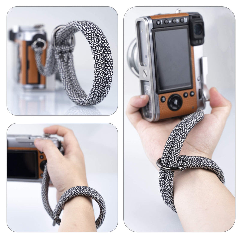  [AUSTRALIA] - Camera Wrist Strap for DSLR Mirrorless Camera, Quick Release Camera Hand Strap with Safer Connector Off White