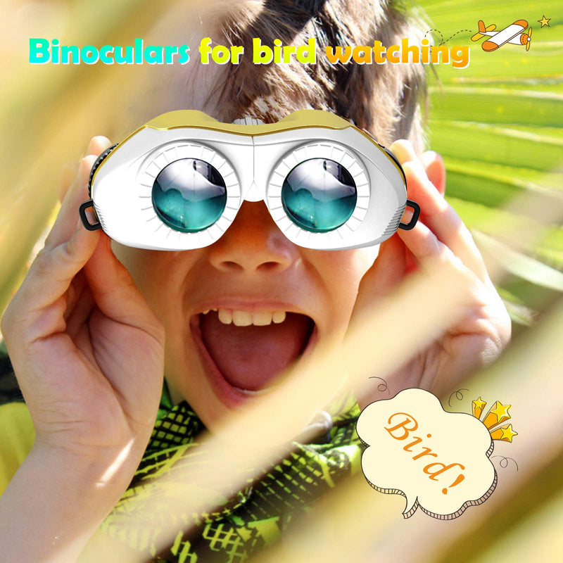  [AUSTRALIA] - 10x25 Binoculars Telescope for Kids PRONITE Compact High Power Scope Shockproof Binoculars for Bird Watching, Theater and Concerts, Hunting and Sport Games(Yellow) Yellow