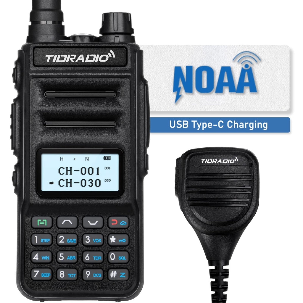  [AUSTRALIA] - TIDRADIO TD-H5 GMRS Radio, Handheld 5W Long Range Two Way Radio for Adults with Speaker Mic, GMRS Repeater Capable, with NOAA Scanning & Receiving, Display SYNC, for Off Road Overlanding, 1 Pack 1x (Full Kit - Speaker Mic)