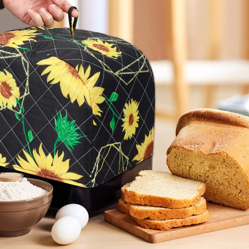  [AUSTRALIA] - 2-Slice Toaster Cover,Bread Toaster Oven Dustproof Cover,Waterproof Kitchen Small Appliance Cover Kitchen Broiler Appliance Organizer Bag Anti Fingerprint Protection For Woman Gift-Top Handle Design (Sunflower) Sunflower