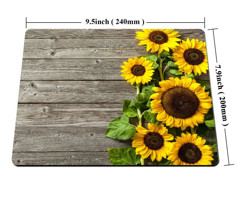 Smooffly Portable Mouse pad Custom,Plants Theme Sunflower on The Wooden Personality Desings Gaming Mouse Pad - LeoForward Australia