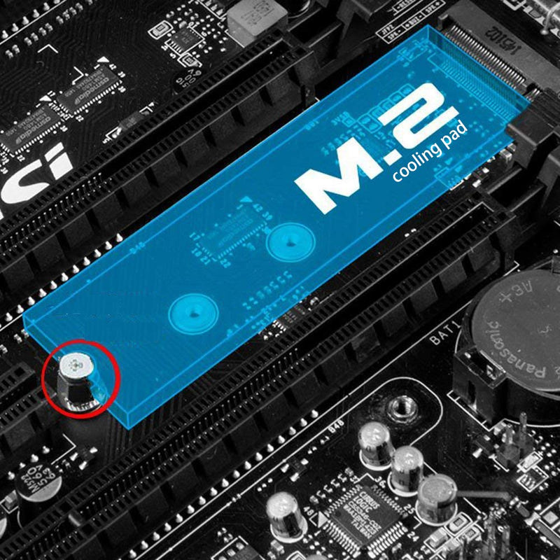  [AUSTRALIA] - M.2 SSD Mounting Screws Kit for Asus/msi Motherboards， with Nvme m2 Cooling pad