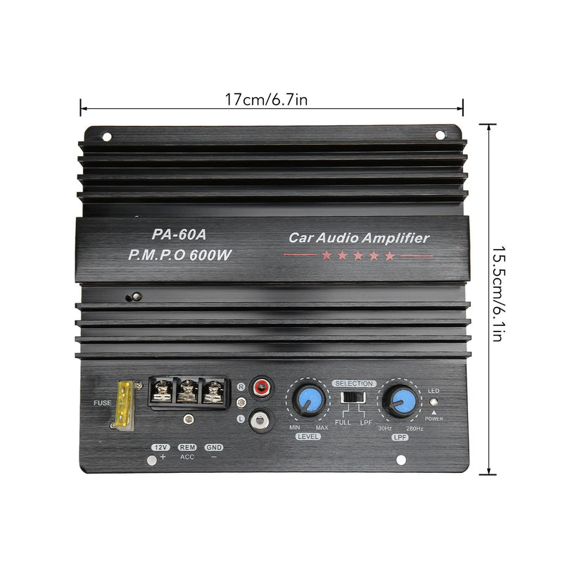  [AUSTRALIA] - Car Audio Power Amplifier Board, 12V 600W High Power Bass Subwoofer Amp for Car Speaker Modification