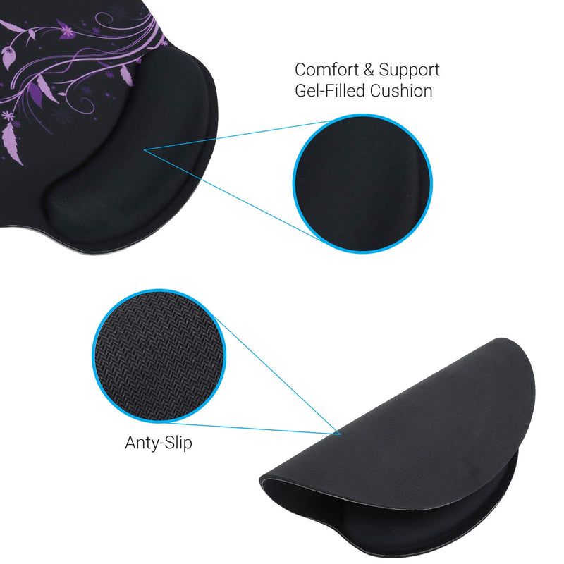 Wrist Rest Support Mouse Pad - Ergonomic Mouse Pad,Memory Foam Mice Mat for Office Work Computer Gaming by RICHEN Nice Butterfly - LeoForward Australia