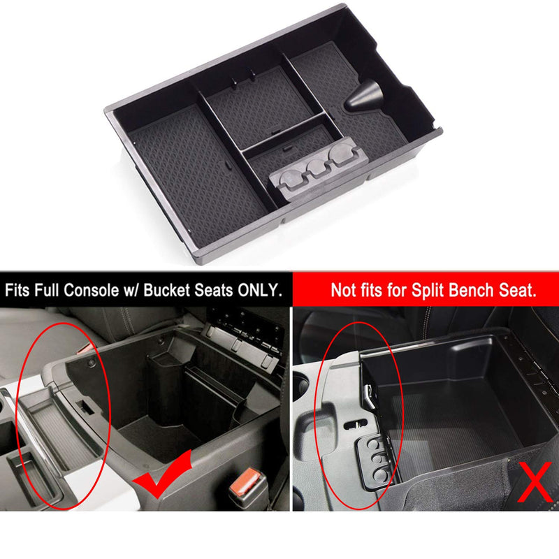  [AUSTRALIA] - Jaronx for Dodge RAM Center Console Organizer, Console Storage Box for Dodge RAM 1500 (2009-2018) and RAM 2500/3500 (2010-2018),Armrest Organizer Tray + Coin Holder (Full Console w/Bucket Seats ONLY) Doge Storage