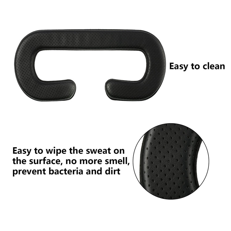 4 Pack 11 mm Pu Leather Foam Face Replacement Face Cover Pad Memory Foam for HTC Vive Headset, HTC Vive Accessories, Black - LeoForward Australia