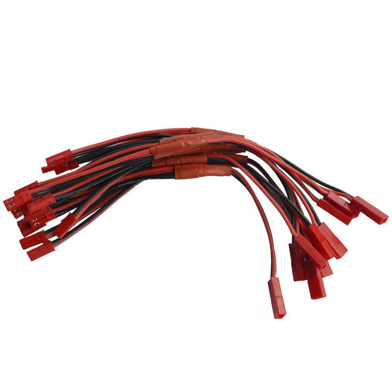 VIMVIP 10 Pieces 18cm JST Splitter Female to 2 Male Y Connector Battery Conversion 20awg Silicone Cable - LeoForward Australia