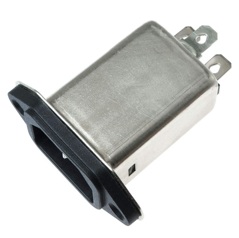  [AUSTRALIA] - E-Outstanding AC 250V 10A IEC 320 C14 Male Plug 3 Pins Black PCB Panel Power Socket Connector EMI Filter