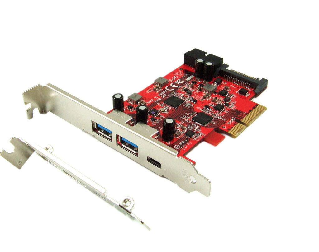  [AUSTRALIA] - Ableconn PEX-UB158 USB 3.1 5-Port PCIe 3.0 Card (1x USB-C & 2X USB-A & 1x 2-Port Internal USB Header) - USB 3.1 PCIe Gen3 x4 Lane Host Adapter Card (ASMedia ASM3142 Controller)