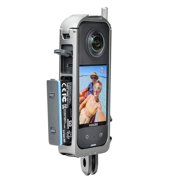  [AUSTRALIA] - VGSION Aluminum Cage Frame Bracket Mount for Insta360 One X3 with Cold Shoe Interface Aluminum frame