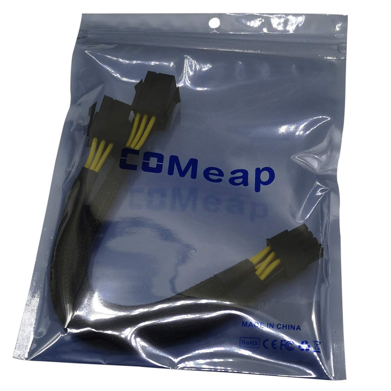  [AUSTRALIA] - COMeap Dual 6 Pin Female to 8 Pin Male GPU Power Adapter Sleeved Cable 9.5-inch(24cm)