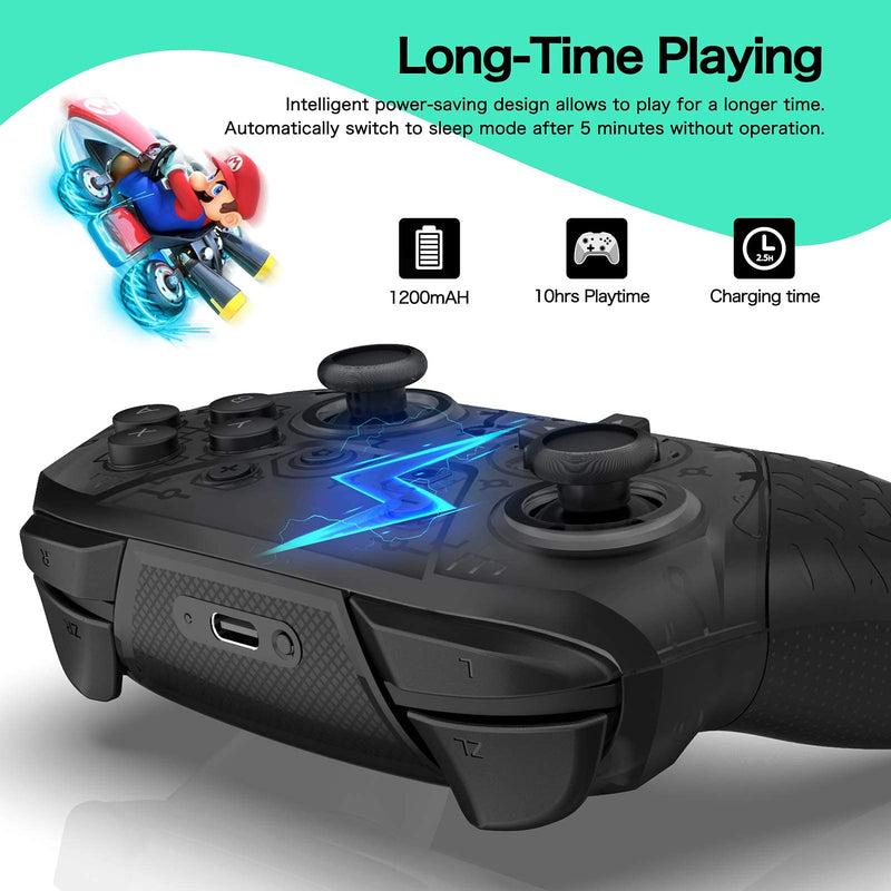  [AUSTRALIA] - YCCTEAM Wireless Pro Controller Gamepad Compatible with Switch Support Amibo, Wakeup, Screenshot and Vibration Functions