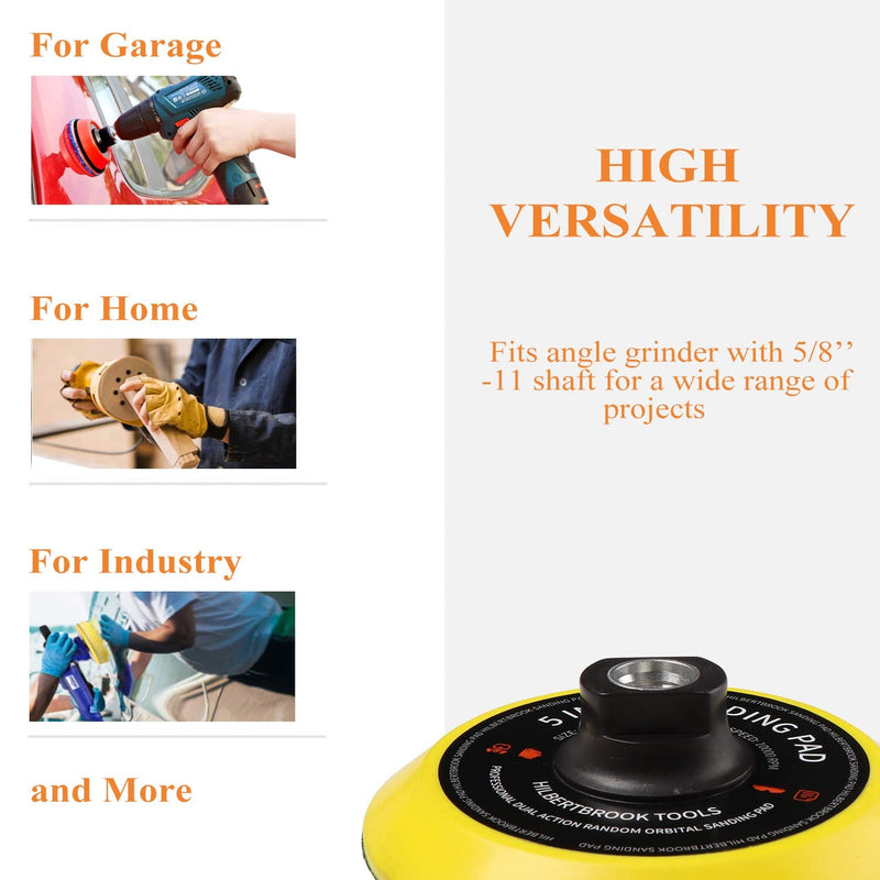  [AUSTRALIA] - 5 Inch Hook and Loop Backing Pad 5'' Backing Plate with 5/8-11 Threads Sanding Pad Angle Grinder Accessories Sanding Buffing Polishing (1 Pack) 1