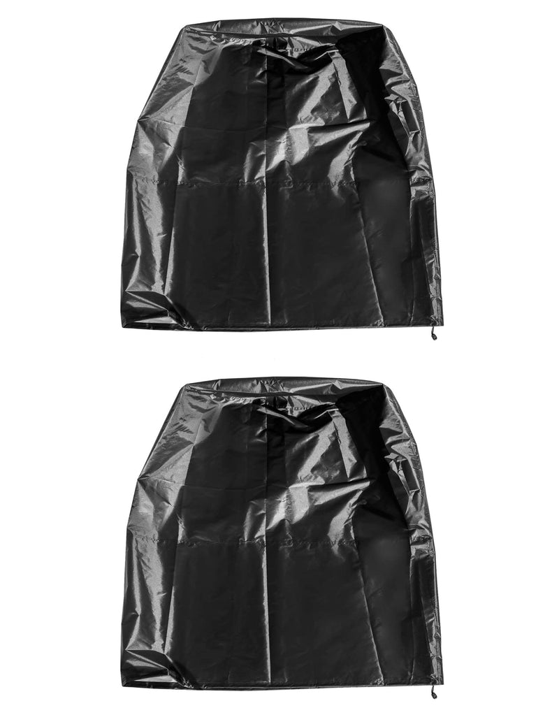  [AUSTRALIA] - QWORK 55 Gallon Drum Cover for Barrel, 2 Pack Straight Side Barrel Bag Cover, Black 55 gal Drum Cover