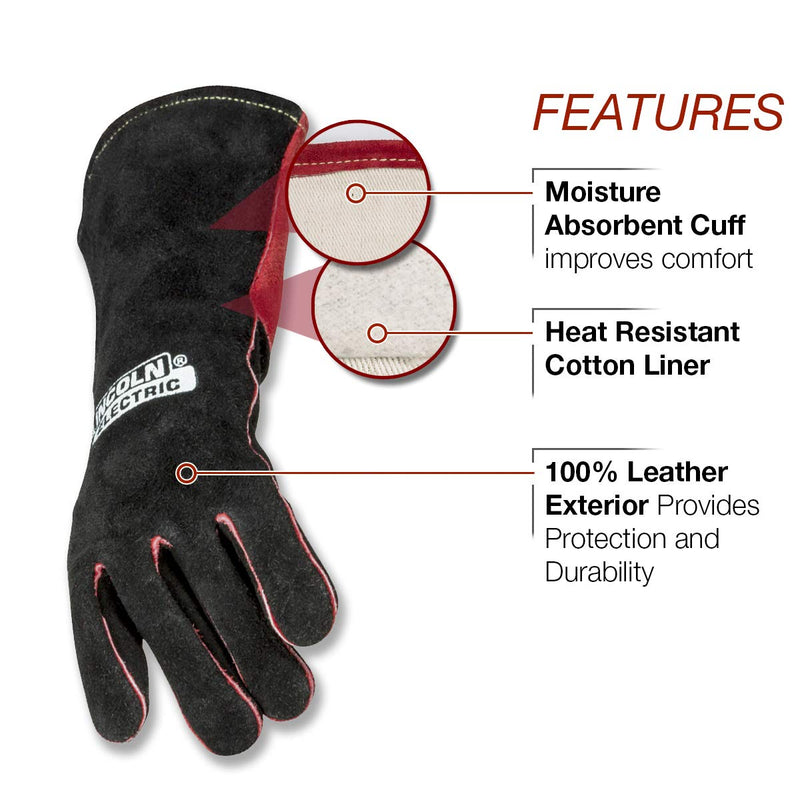  [AUSTRALIA] - Lincoln Electric Women's MIG Stick Welding Gloves |Kevlar Stitching| Women's Medium | K3232-M