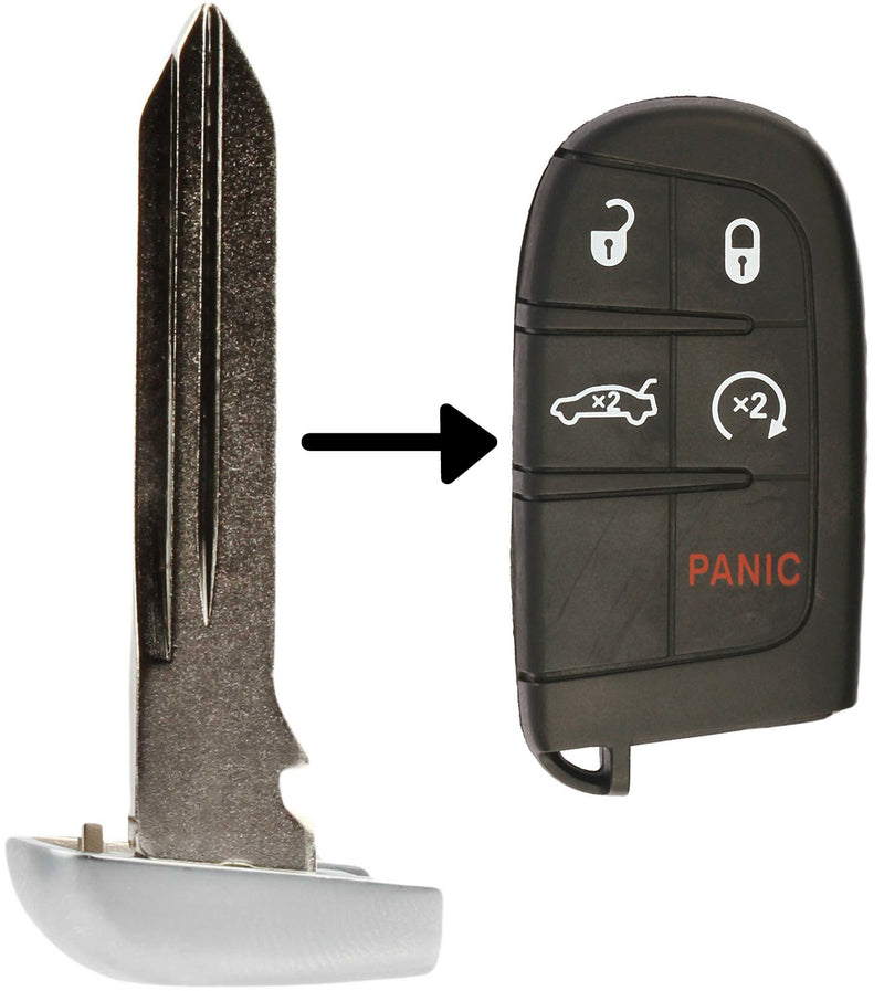  [AUSTRALIA] - KeylessOption Keyless Entry Remote Car Fob Emergency Key Blade Insert Replacement for M3N40821302